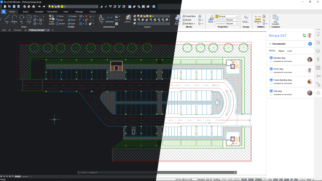 BricsCAD-Dark-light-theme-splitscreen.png