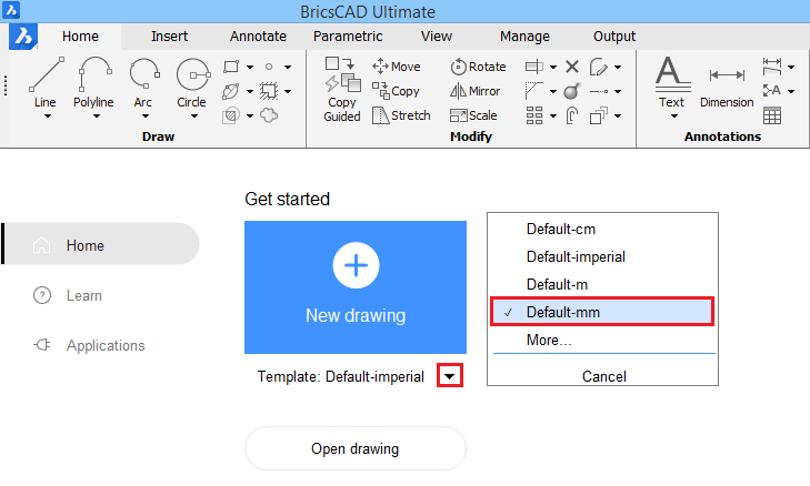 setari metrice BricsCAD Topocom.png
